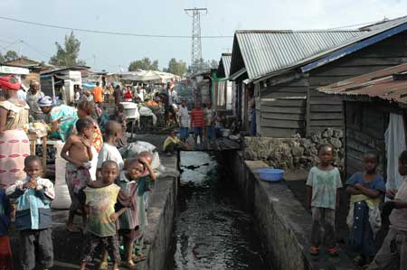 Urban rehabilitation program in Goma, Democratic Republic of Congo financed by EuropeAid