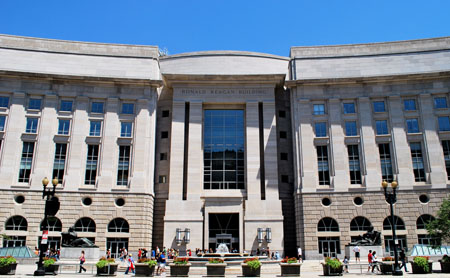 The USAID headquarters is housed in the Ronald Reagan Building
