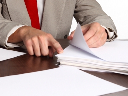 A pile of resumes