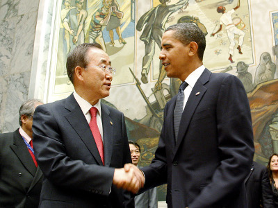 Ban Ki-moon and Barack Obama