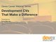Development CVs that make a difference