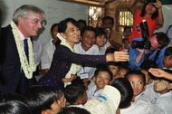 Andrew Mitchell and Aung San Suu Kyi