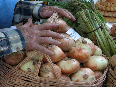 Vegetables at a market in Tajikistan