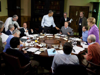 G8 leaders at Camp David in the United States